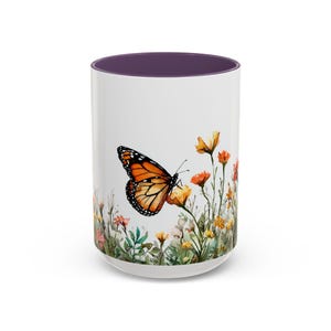 Floral Butterfly Coffee Mug - Nature Lover&#39;s Gift, Spring Decor, Tea Cup, Housewarming Present, Colorful Drinkware