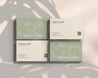 Wellness Branding Kit Canva | Business Card, Thank You Card Bundle (Digital Download)