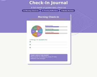 Journal de 31 jours sur la santé mentale | Suivi de l'humeur quotidien, planificateur d'anxiété (téléchargement numérique)