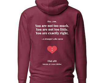 Vous n'êtes pas trop lourd | Sweat-shirt de sensibilisation à la santé mentale