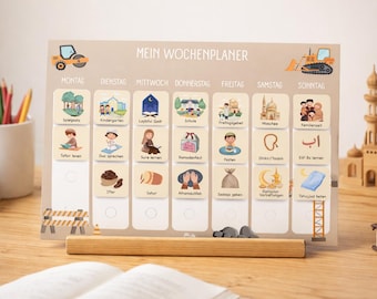 Islamic Routine Set for Children | Ramadan Weekly Planner & Prayer Planner | 280 Velcro Cards | Montessori Style | Educational Gift for Muslims
