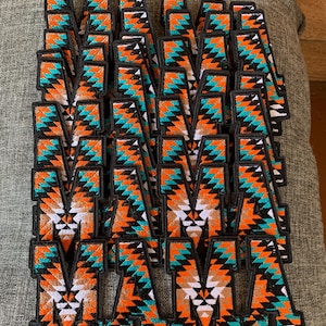 Mama Aztec Iron-On Patch, Embroidered Mama Letter Applique