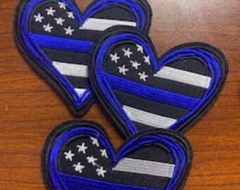 Police Iron on Patches, Embroidered, Wife, Handcuffs, Back the Blue, Police Heart, Vest and Car