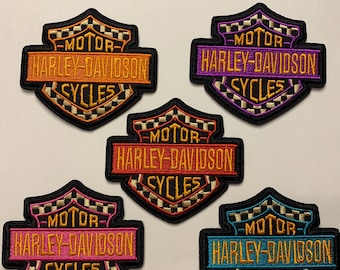 Iron On Harl-y David-son, Motorcycle Biker Patches, Embroidery Patches, Patches for  Jackets Vests Hats Bags, Patches 3inx3in