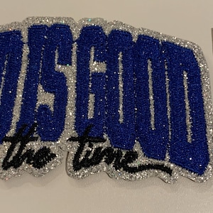 God is Good All The Time Patch, Embroidered Iron-On Faith Applique (3.5x2 inches)