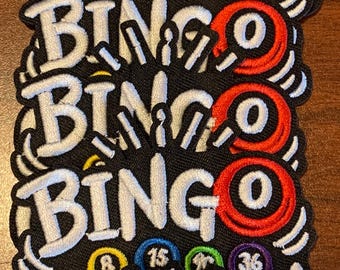 Bingo Iron On Patches, Embroidery Patches, Bingo Queen, Bingo Obsessed