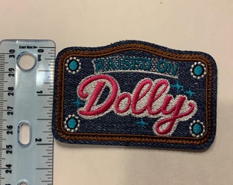 Iron On Dolly Patches, Country Music Artist, Parton, Embroidered Patches, Western Cowgirl Patch, Patches for Trucker Hat Jacket Bag Backpack