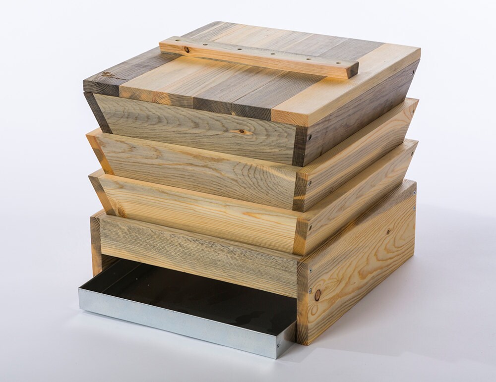 3 Bin Worm Composter Vermicomposter in beetle kill pine 