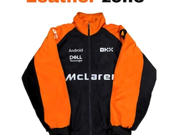 Vintage McLaren F1 Racing Jacket, Embroidered Motorsport Bomber Streetwear