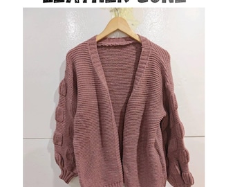 Women's Chunky Knit Cardigan, Oversized Sweater, Cozy Fall Winter Cardigan, Long Sleeve Knitwear