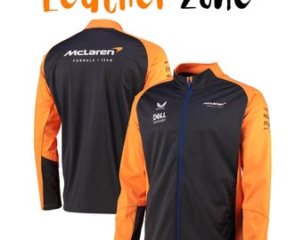 McLaren Vintage Racing Zip Jacket, Y2K Motorsport Bomber, Streetwear Coat Plus Size