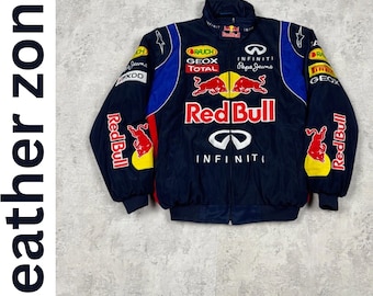 Chaqueta de calle con cremallera bordada de Red Bull Racing F1