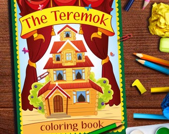 Teremok Fairy Tale Coloring Book PDF | 22 Pages | Russian Folk Tale | Printable | Kids Activity | Original Illustrations