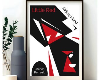 Poster – Little Red Riding Hood – Room Decor | Constructivism | A3 Format | Vector Illustration | Printable Art | Digital Download PDF | Art
