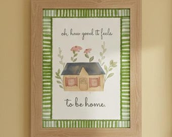 Decoración de pared "Feliz de estar en casa"