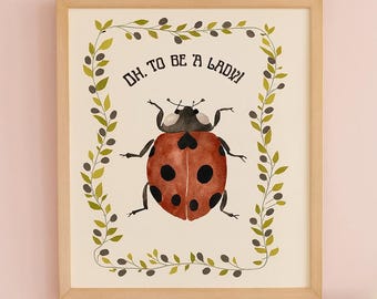 Decoración de pared de mariquita