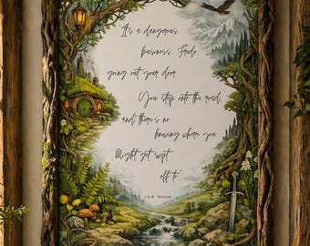 Tolkien / Impresión de Negocios Peligrosos / El Señor de los Anillos /