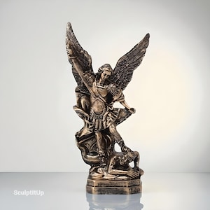 Archangel Michael Statue | Religious Archangel | Religious Home Decor | Catholic Angel Statue | Spiritual Decor | Divine Protection Statue