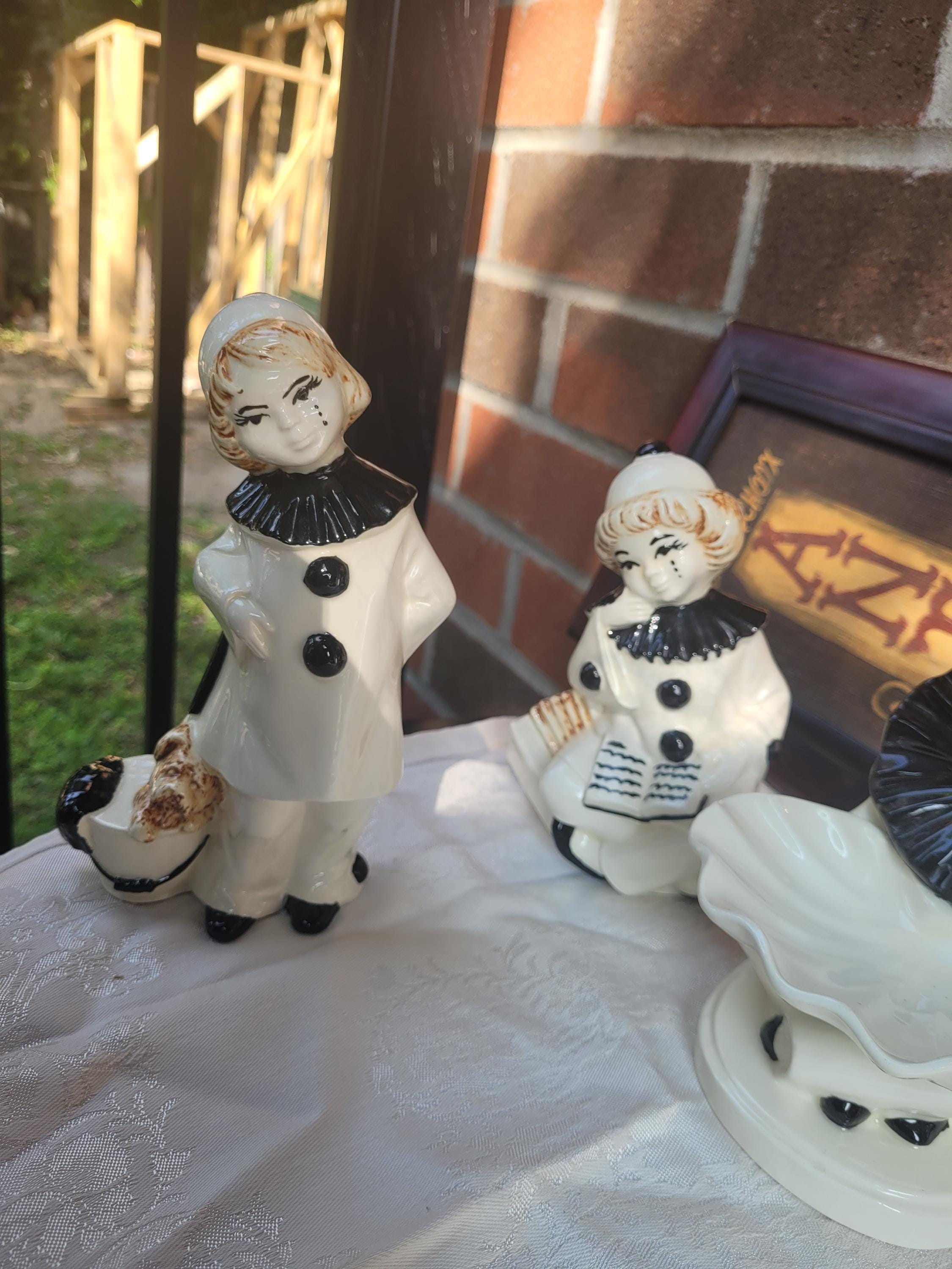 ヴィンテージ セラミック ピエロ フィギュア 4体セット – バイロン