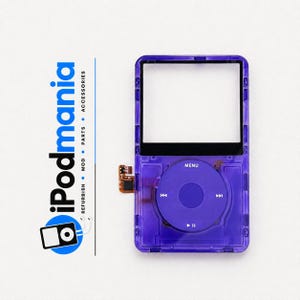 Transparent Purple Faceplate Set for Ipod 5th/5.5th Generation by