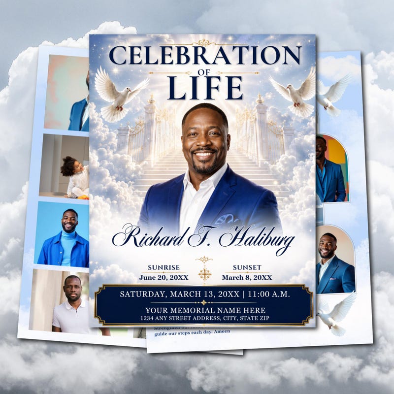 Funeral Program Template. - Etsy