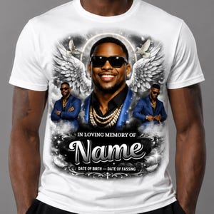 Memorial T-Shirt Canva Template, In Loving Memory, Celebration of Life Design image 3
