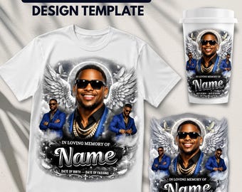 Gedenk-T-Shirt-Vorlage (Canva), Design zum Gedenken an das Leben