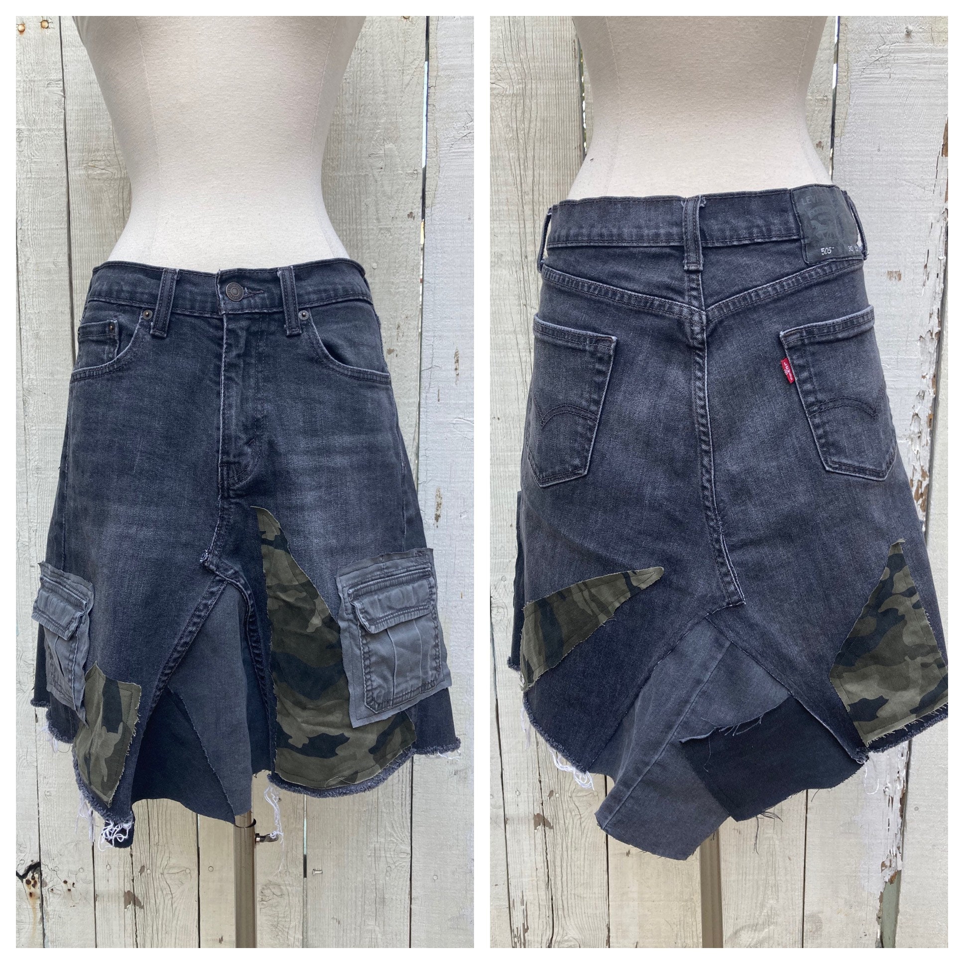 levi's patchwork skirt