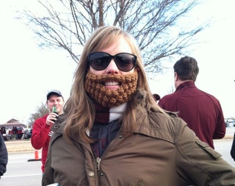 Zoom Meeting fun - Crochet Beard - 24 months to Adult