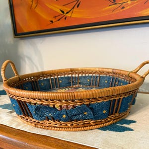 Navy Wicker Baskets - Etsy display picture 1