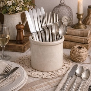 WM A Rogers AA Heavy Silverplate Flatware | Vintage Silverware Set | 6 Knives 5 Forks 5 Spoons | Floral Pattern | Cottage Table