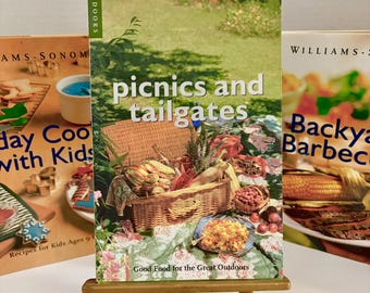 Williams-Sonoma Cookbooks | Vintage 1990s Entertaining | Retro Kitchen Decor | Outdoor Dining | Cooking with Kids | Backyard Barbecues