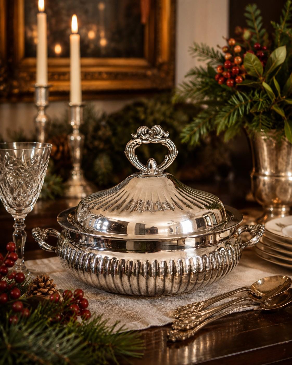 米国製 Leonard Silver ギャラリートレイ シルバートレー 33cm Leonard