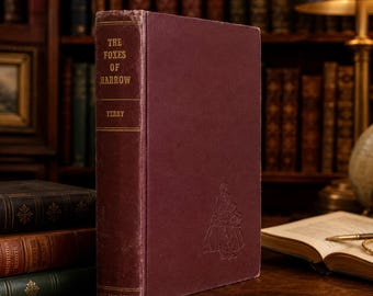 The Foxes of Harrow Frank Yerby | 1947 Sun Dial Press Reprint | Burgundy Hardcover Novel | Vintage Literary Decor