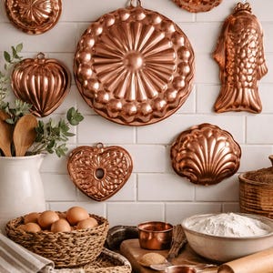 Vintage Copper Mold | Scalloped Jello Mold | Sunburst Kitchen
