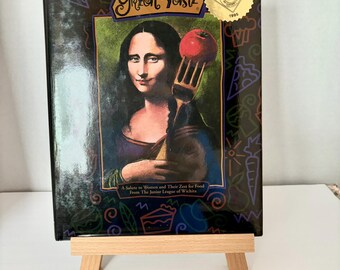 Vintage 1990s Women of Great Taste Cookbook | Junior League of Wichita Kansas | Retro Mona Lisa Art | Collectible Regional Recipes | Gift