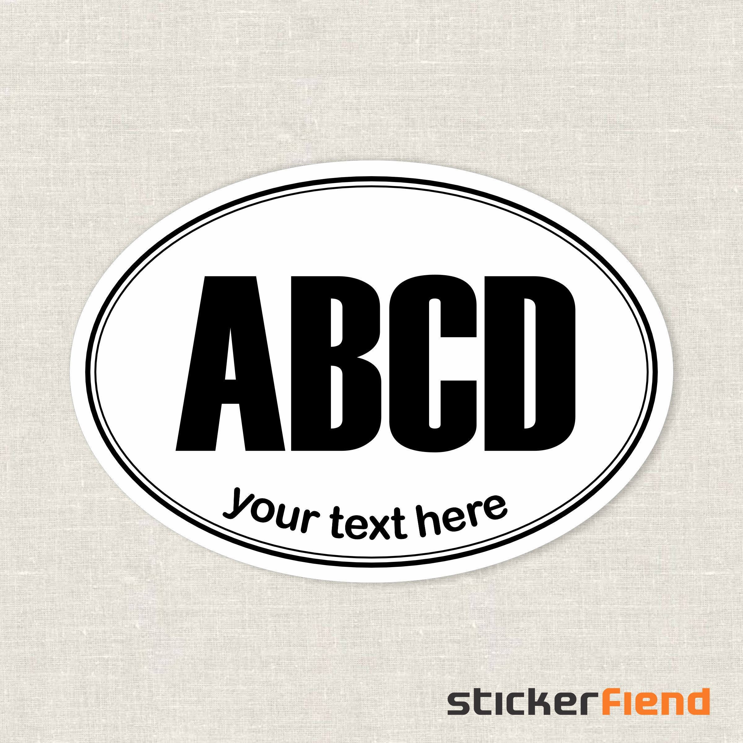 your text custom vinyl sticker