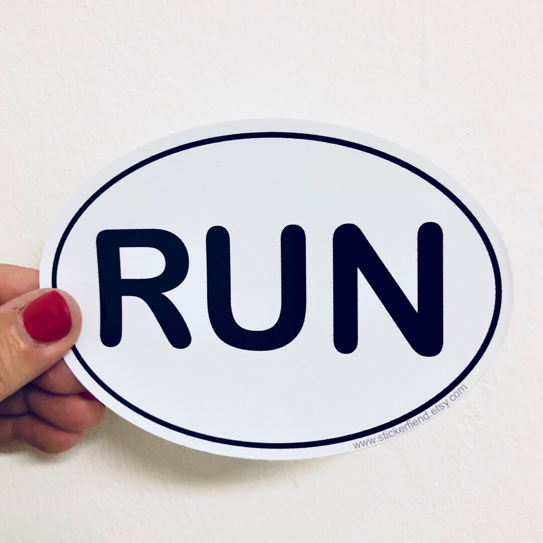RUN Vinyl Sticker - Etsy