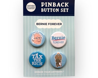 Bernie Forever Bernie Sanders | 4 piece pin back button set