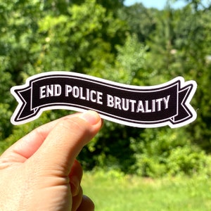 End police brutality vinyl sticker image 1