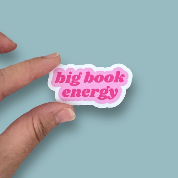 big book energy phone, e-reader, or water bottle sized waterproof vinyl sticker