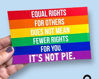 thumbnail image 2 of Equal Rights Magnet - Social Justice Fridge Magnet With Inspirational Message 2 of 13