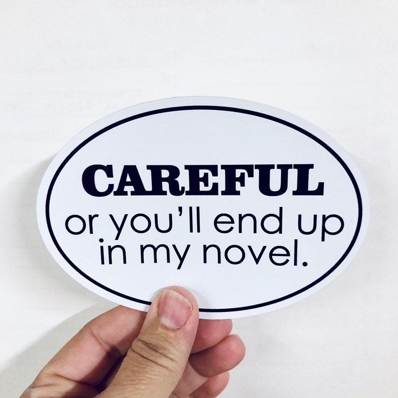 Panvola 'Be Careful Or You'll End Up In My Novel ' Gift To Writer Author Novelist Poet Sarcasm Ceramic Coffee Mug (11 oz