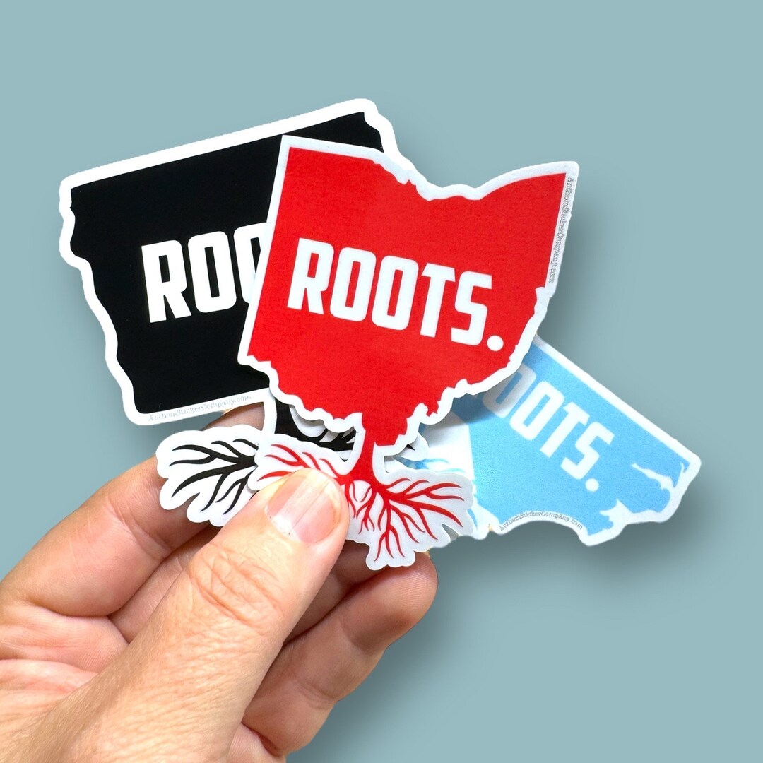 Ohio Roots Sticker Any State, ROOTS Vinyl Sticker, Your Choice of Color - Etsy