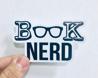 book nerd vinyl sticker