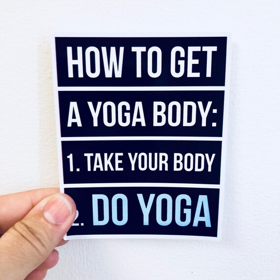 How to get a yoga body bumper sticker laptop decal any Etsy