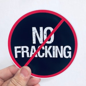 no fracking vinyl bumper sticker