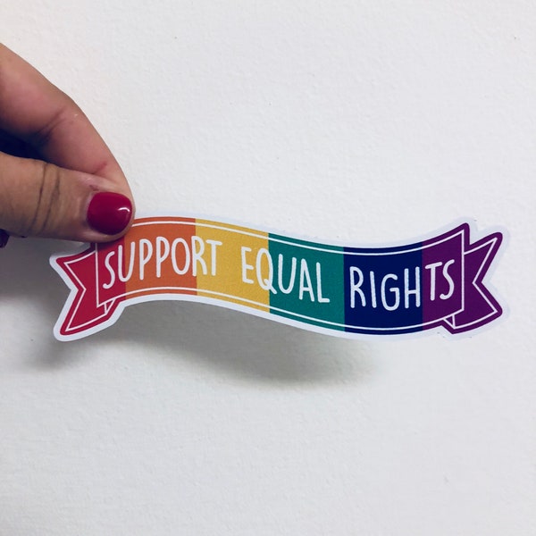 support equal rights banner vinyl sticker