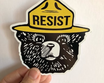 Bear resist vinyl sticker