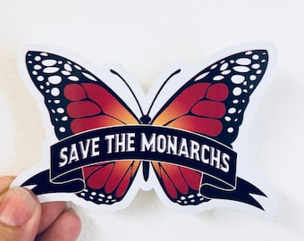 save the monarchs vinyl sticker